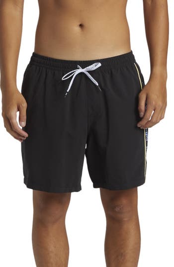 Quiksilver Everyday Vert Volley Swim Trunks In Black.
