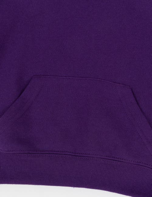 Leveret Kids Pullover Hoodie, Cotton Blend, Kangaroo Pocket, Solid Colors In Purple