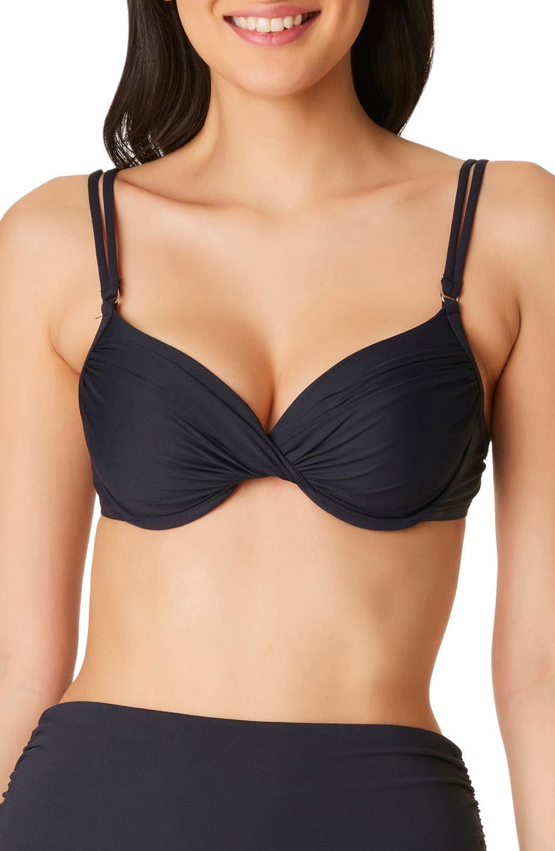 BLEU by Rod Beattie Kore Underwire Bikini Top, Main, color, Black