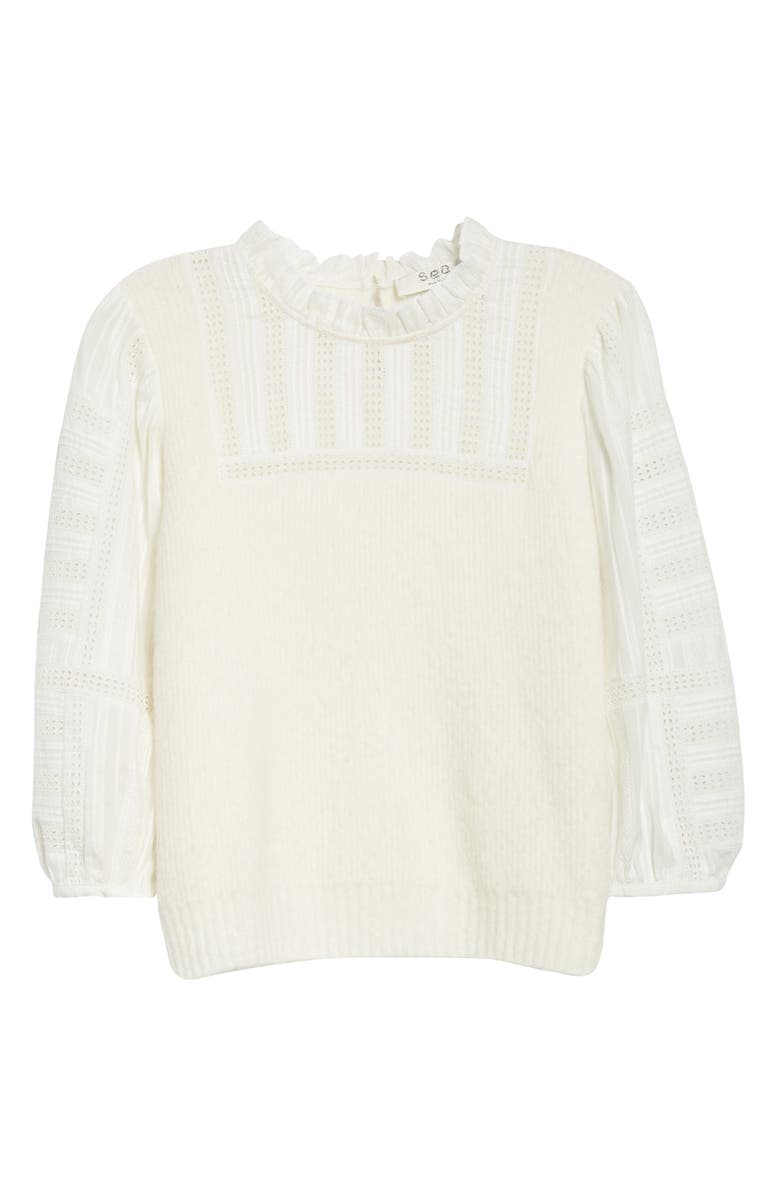 Sea Pascale Mixed Media Sweater, Alternate, color, 