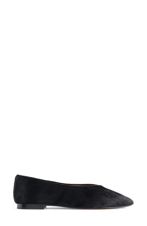 Madewell The Mylie Genuine Haircalf Ballet Flat In Black
