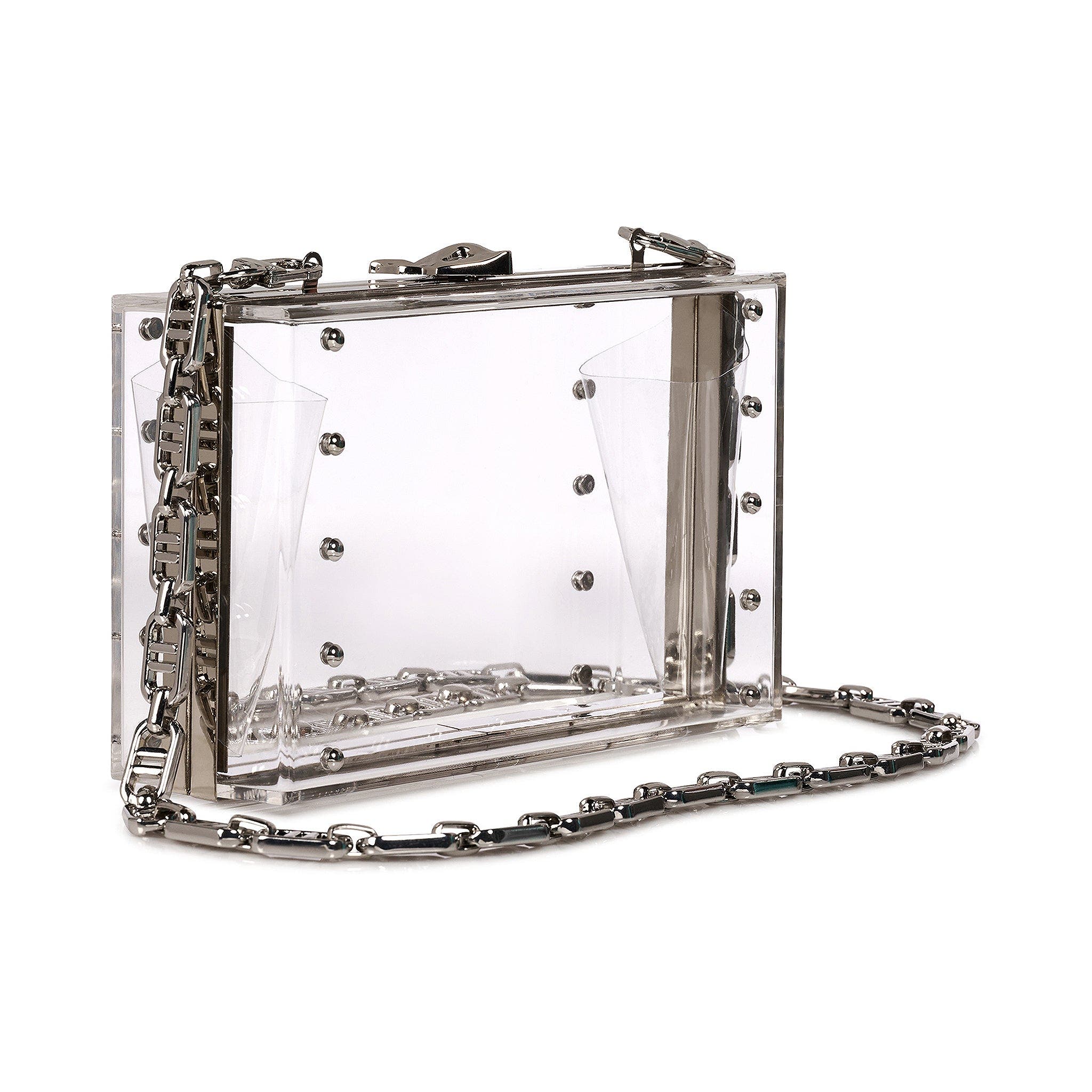 DESERI Halo Crossbody Clutch, Alternate, color, Silver