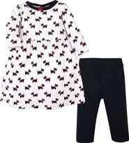 Hudson Baby Quilted Cotton Dress and Leggings