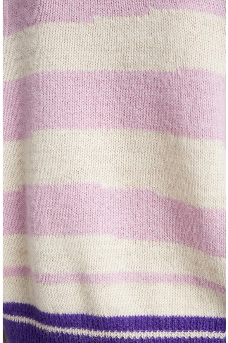 Glowy Stripe Sweater, Alternate, color, LILAC