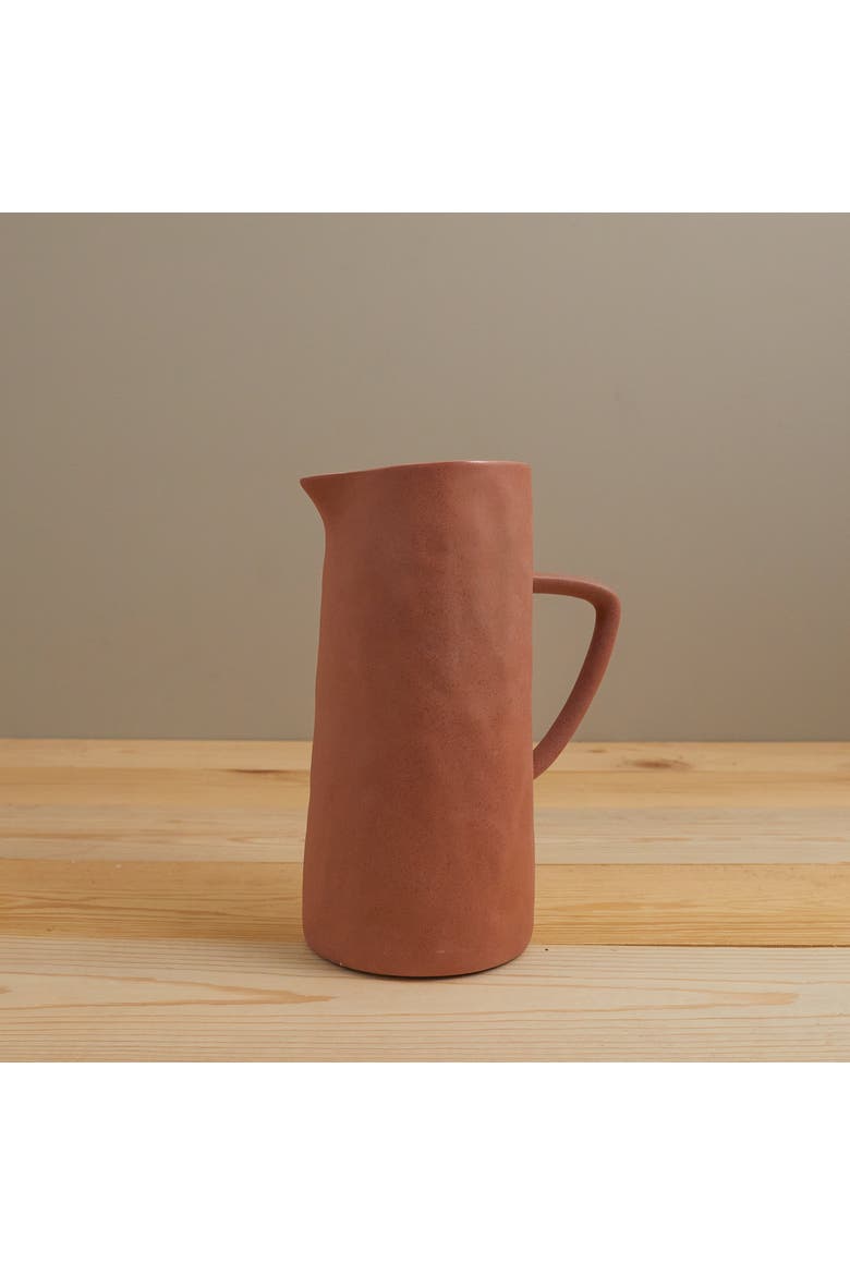 Tam Stoneware Pitcher, Alternate, color, Terracotta Rose