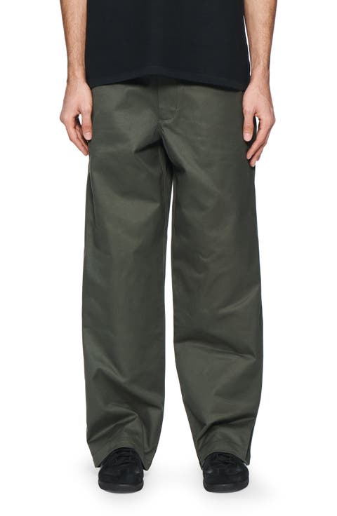 Cotton Straight Leg Pants