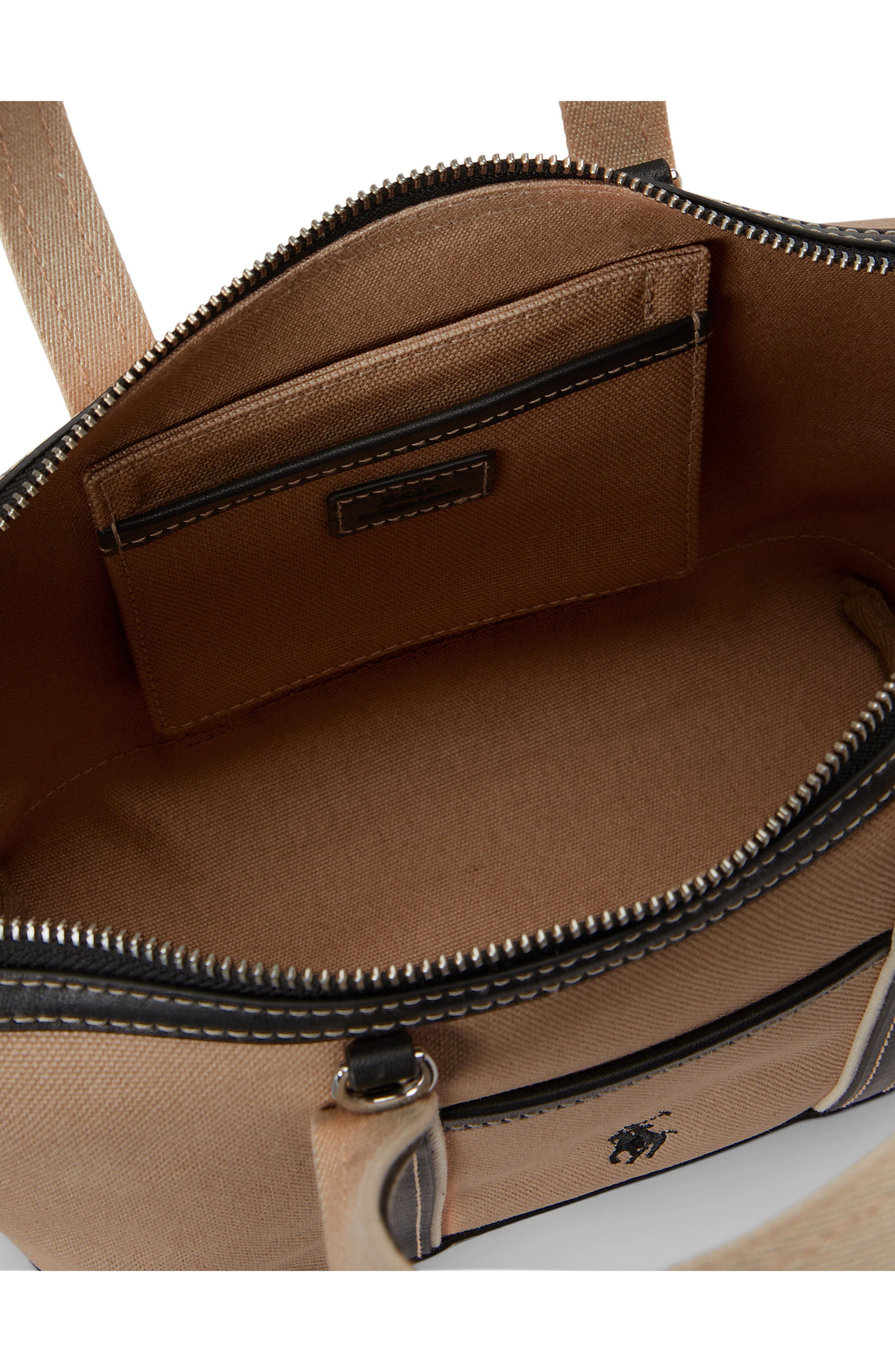 Canvas & Leather Tote, Alternate, color, PORCELAIN/ BLACK