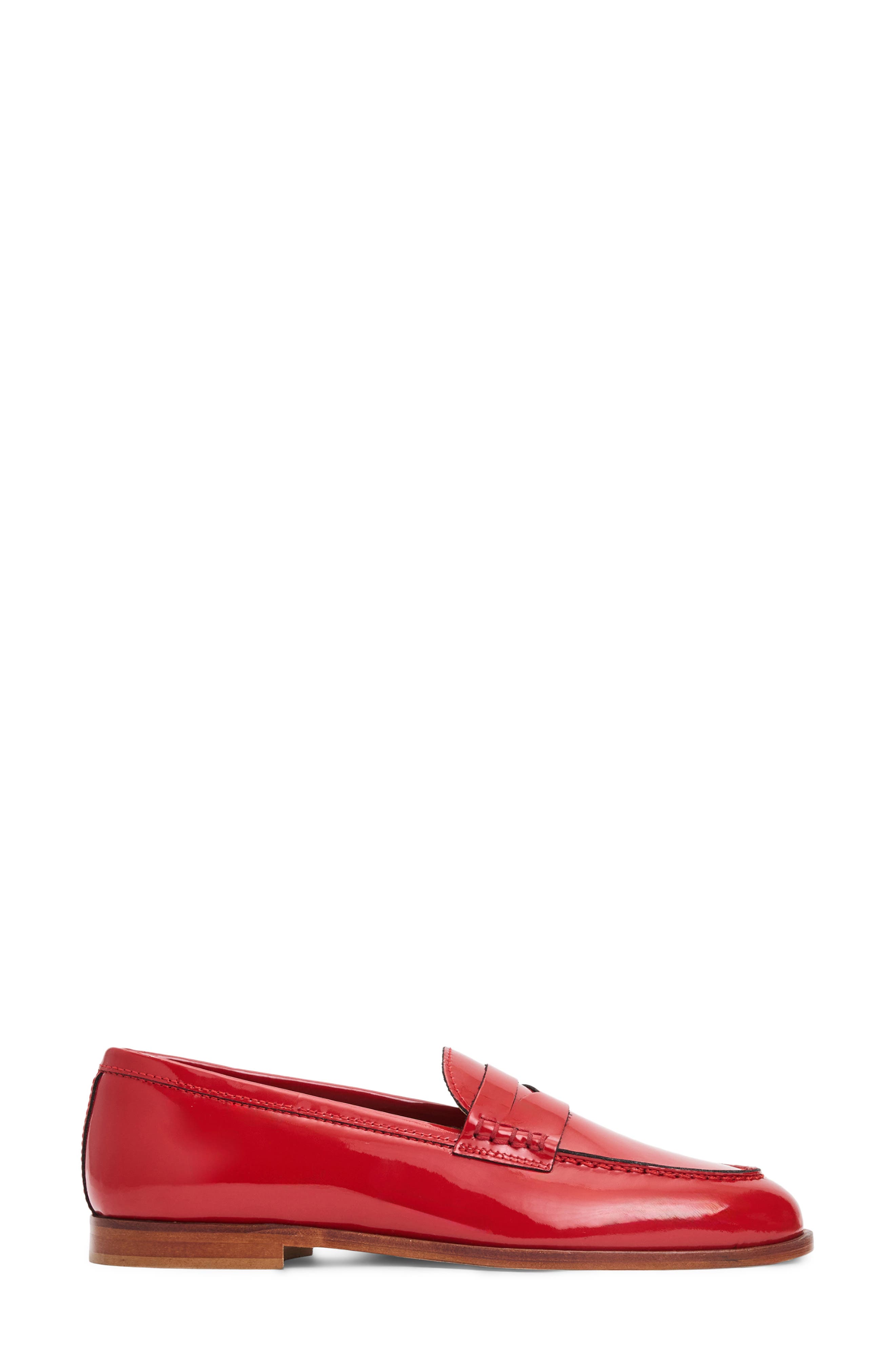Lixia Penny Loafer, Alternate, color, BERRY PATENT