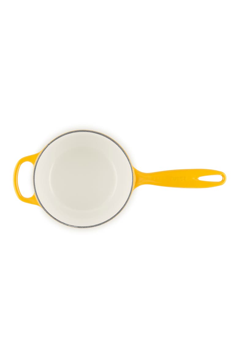 Signature 1.75-Quart Enameled Cast Iron Saucepan, Alternate, color, NECTAR