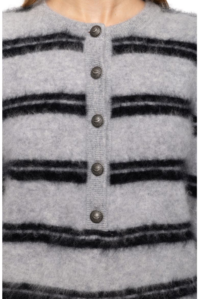 Mandala Striped Cashmere Sweater, Alternate, color, GRIS CHINE CLAI