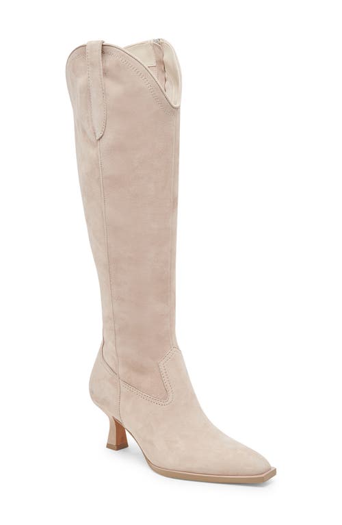 Dolce Vita Ariana Knee High Western Boot In Neutral