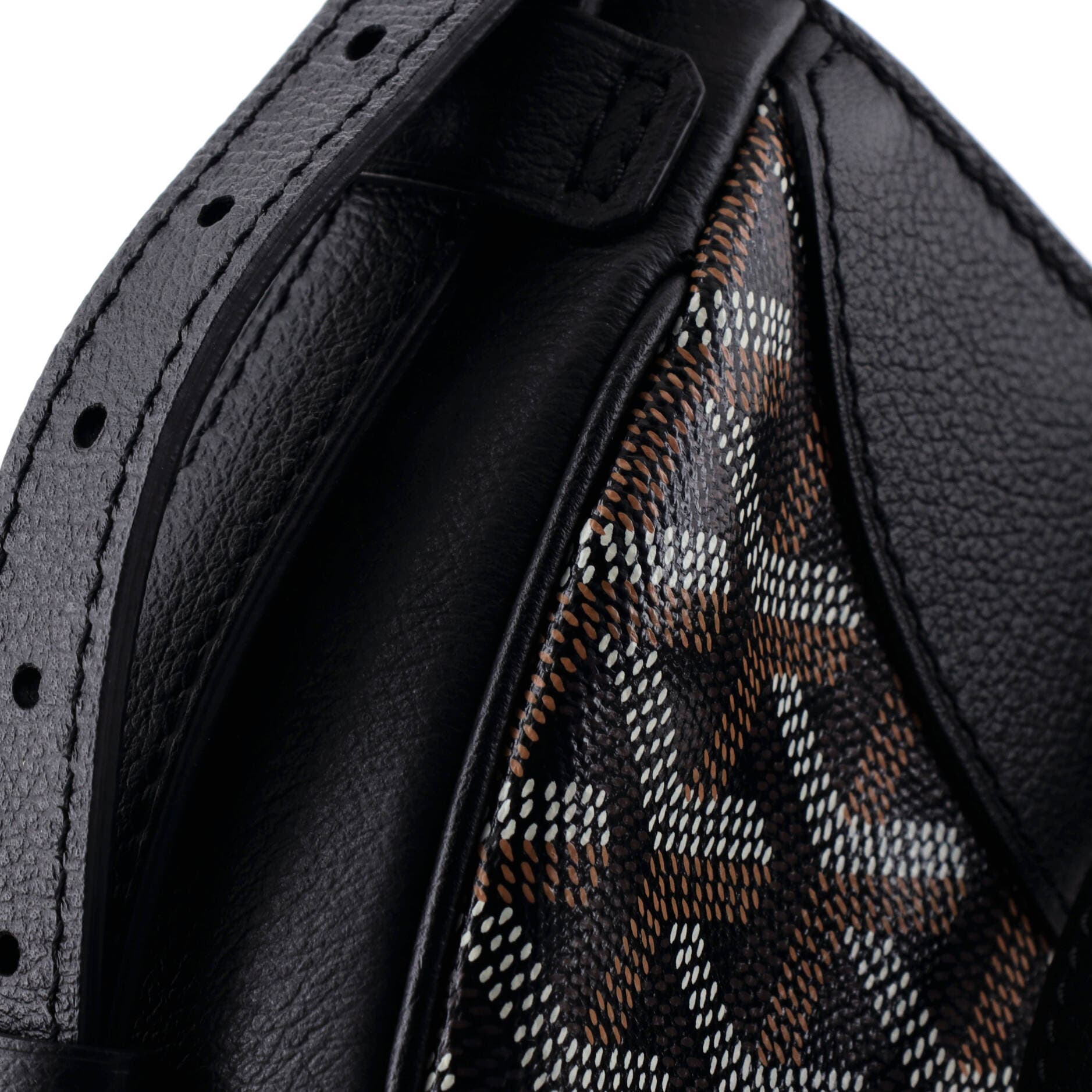 Hirondelle Shoulder Bag Coated Canvas and Leather, Alternate, color, Black