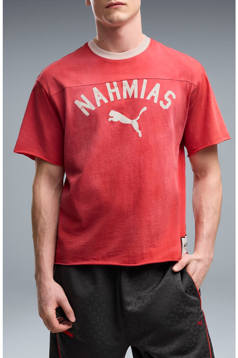x NAHMIAS Cotton Graphic T-Shirt, Main, color, CANDY APPLE