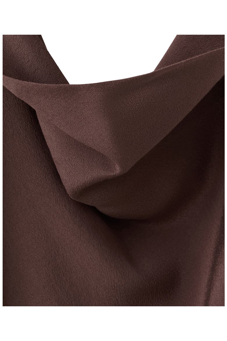Drape Halter Crop Top, Alternate, color, BROWN