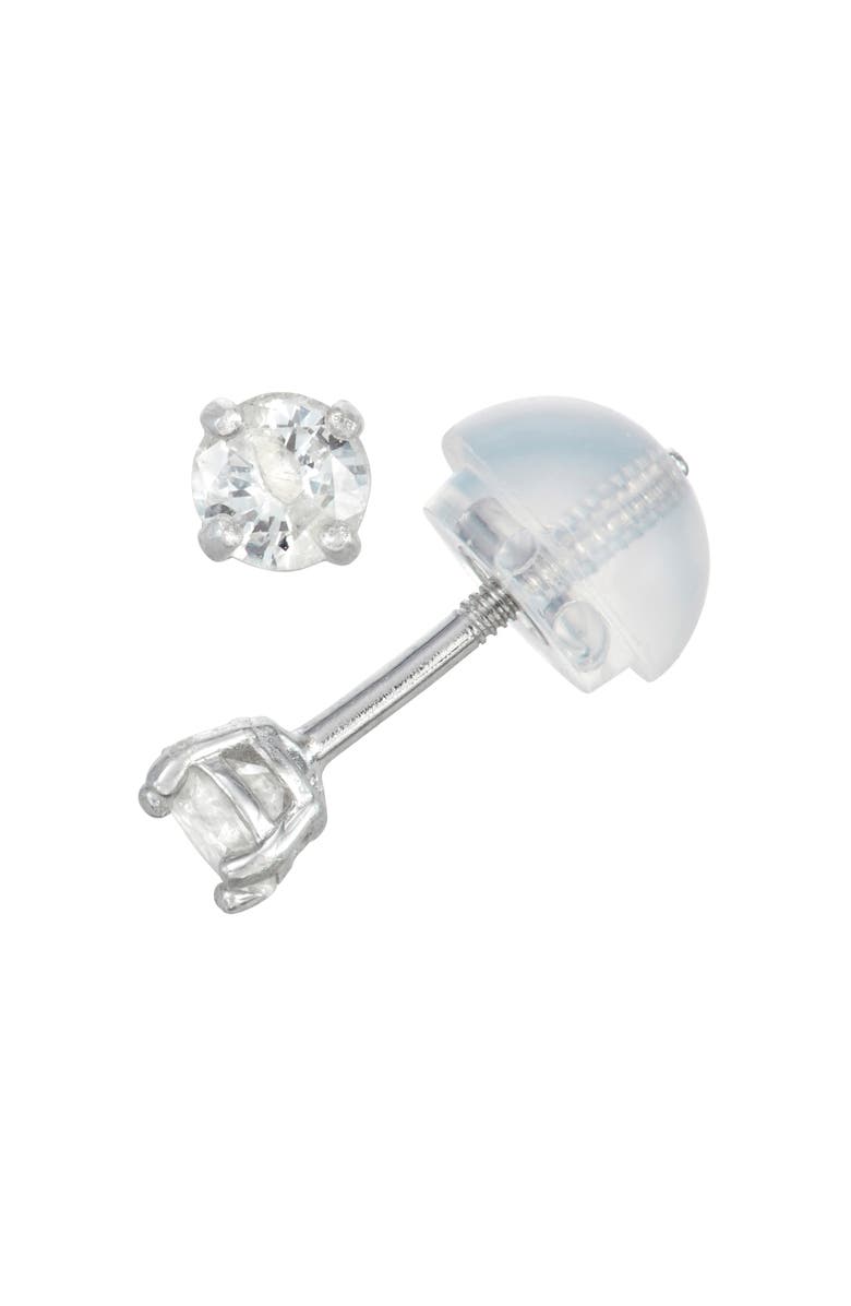 FZN Kids' Diamond Stud Earrings, Main, color, Silver