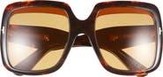 TOM FORD 55mm Square Sunglasses