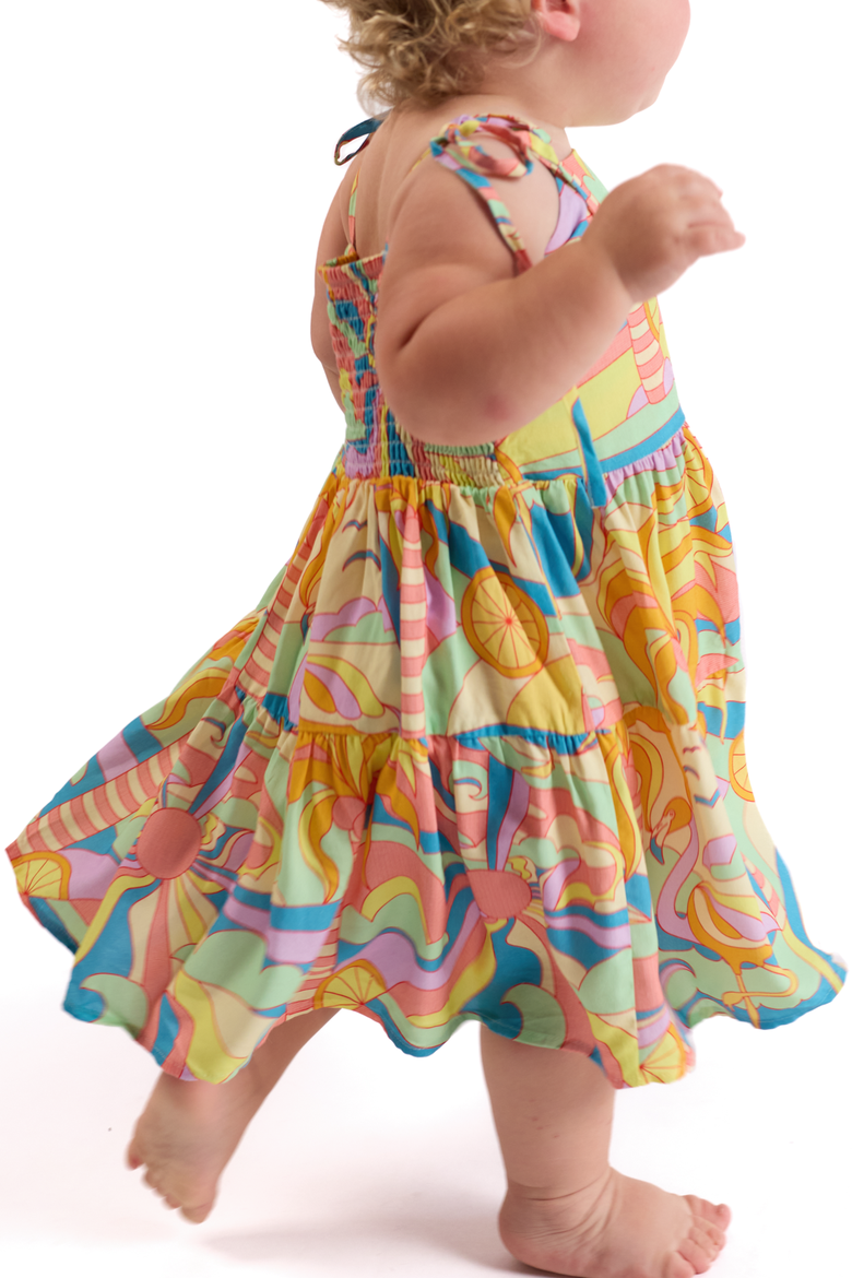 The Paradiso - Girls Resort Dress, Alternate, color, Yellow