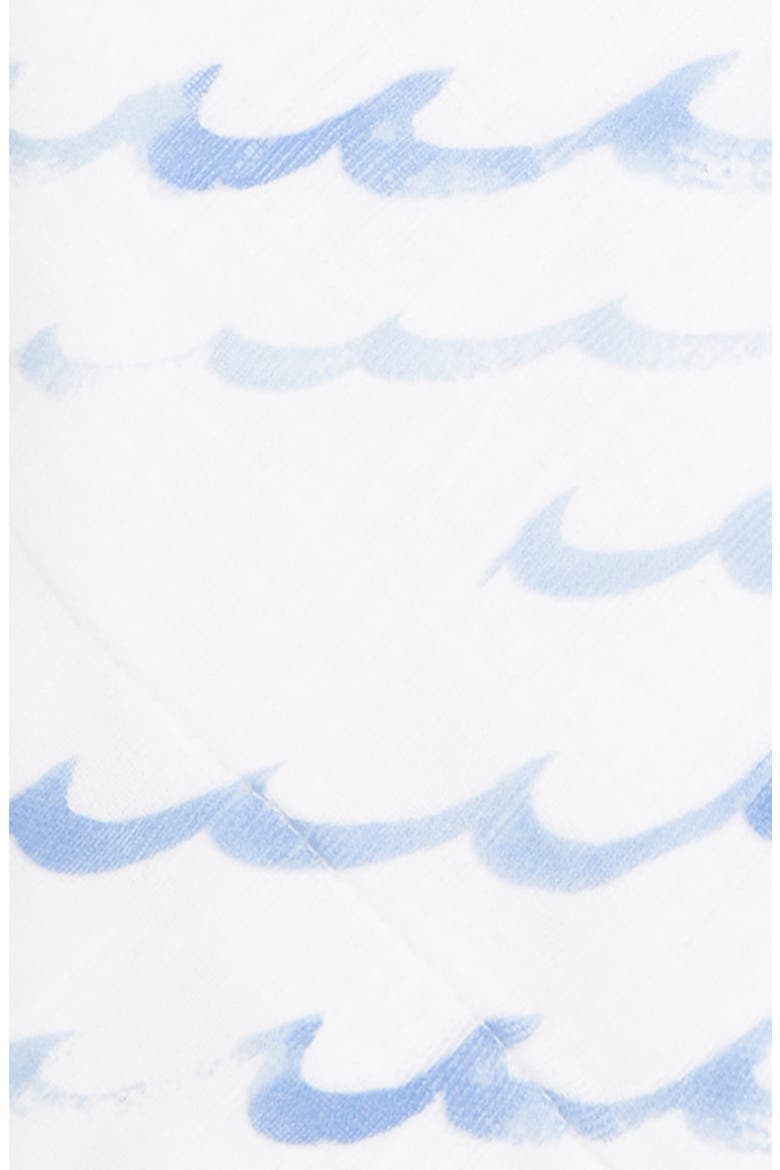 Cotton Muslin & Terry Hooded Towel, Alternate, color, HIGH TIDE