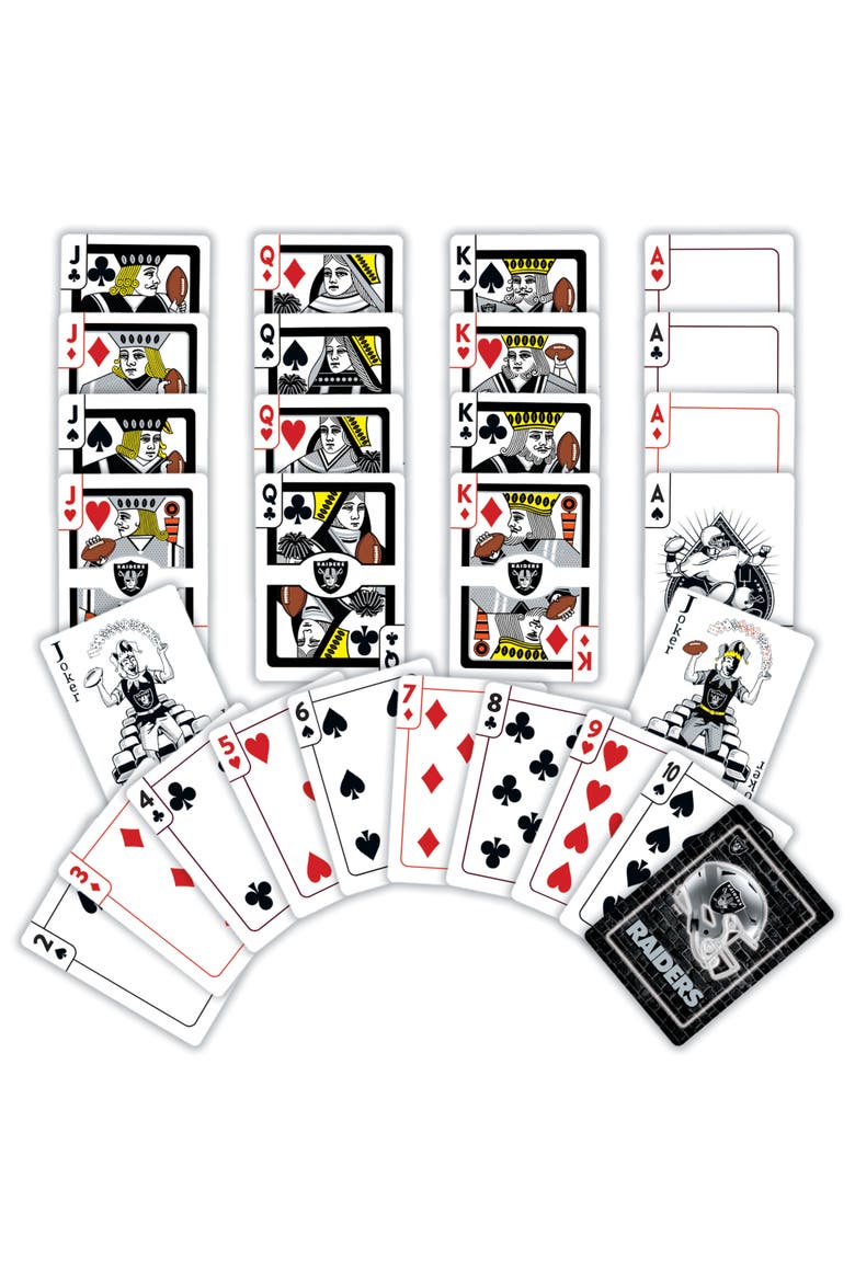 Las Vegas Raiders Neon Playing Cards, Alternate, color, Multicolor