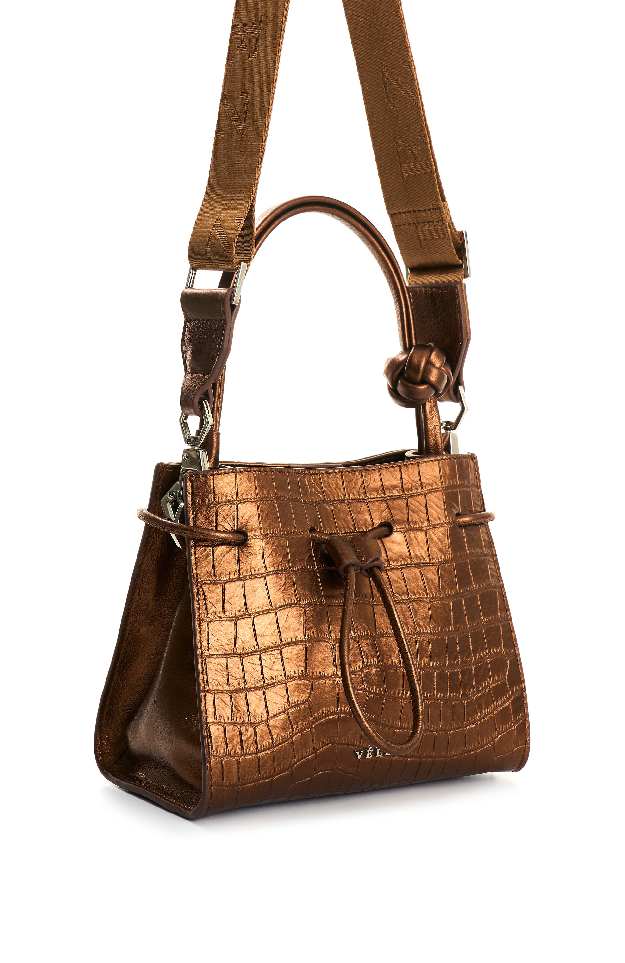 Velez Full Grain Leather Crossbody Bag and Shoulder Bag Purse, Alternate, color, Bronze