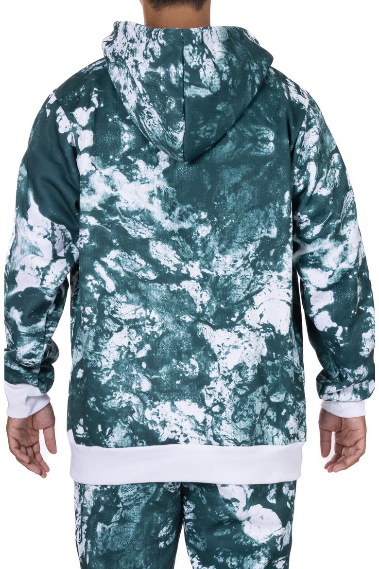 Seafoam Recycled Polyester Zip Hoodie, Alternate, color, WHITE