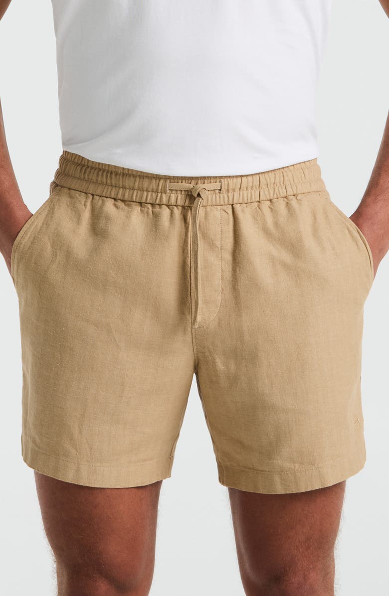 Original Penguin Linen & Cotton Drawstring Shorts, Alternate, color, 
