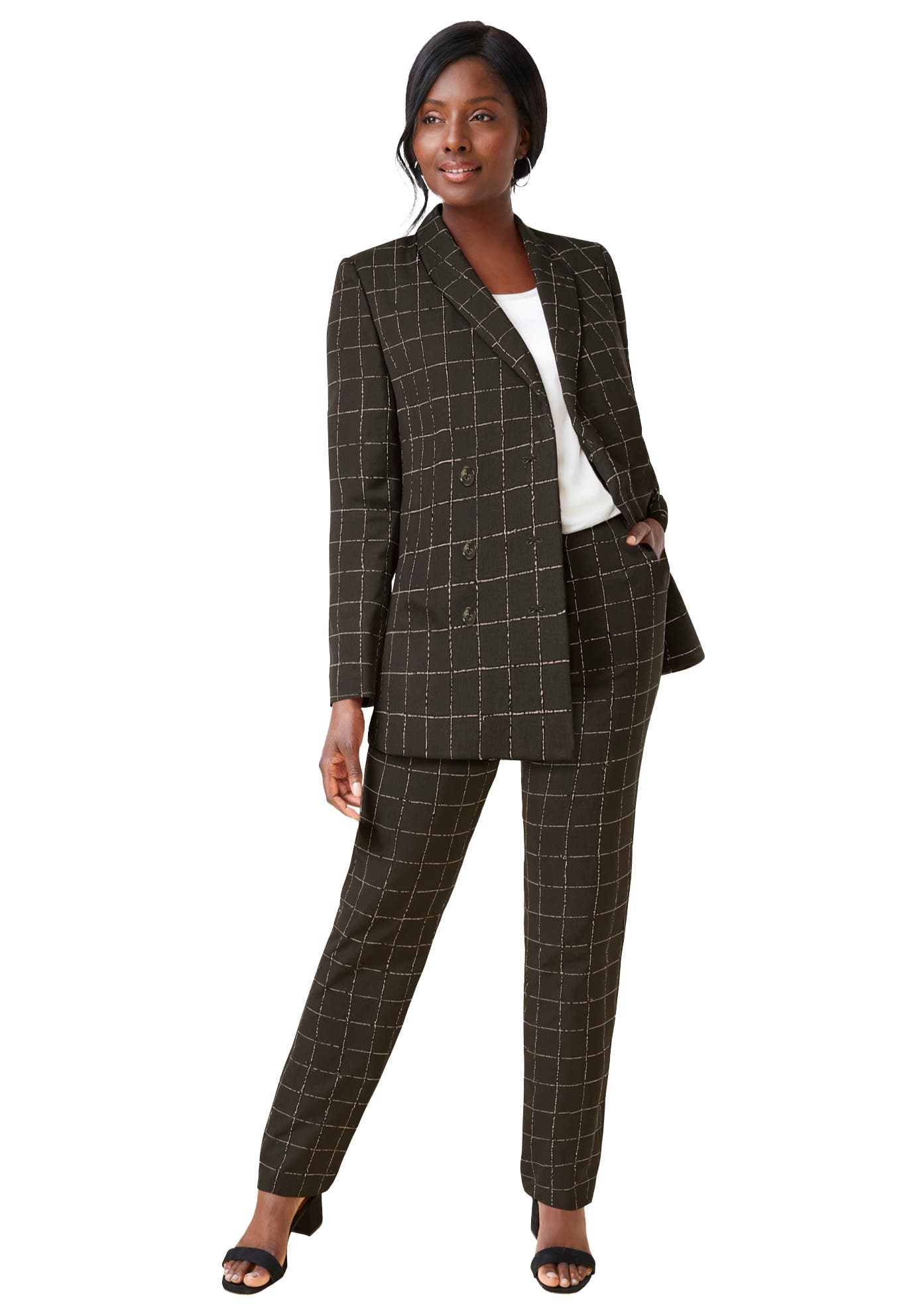 RICH BROWN STRIPE PLAID