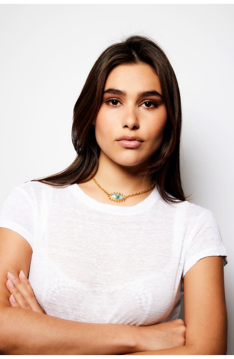 SYLVIA TOLEDANO Third Eye Necklace, Alternate, color, Blue