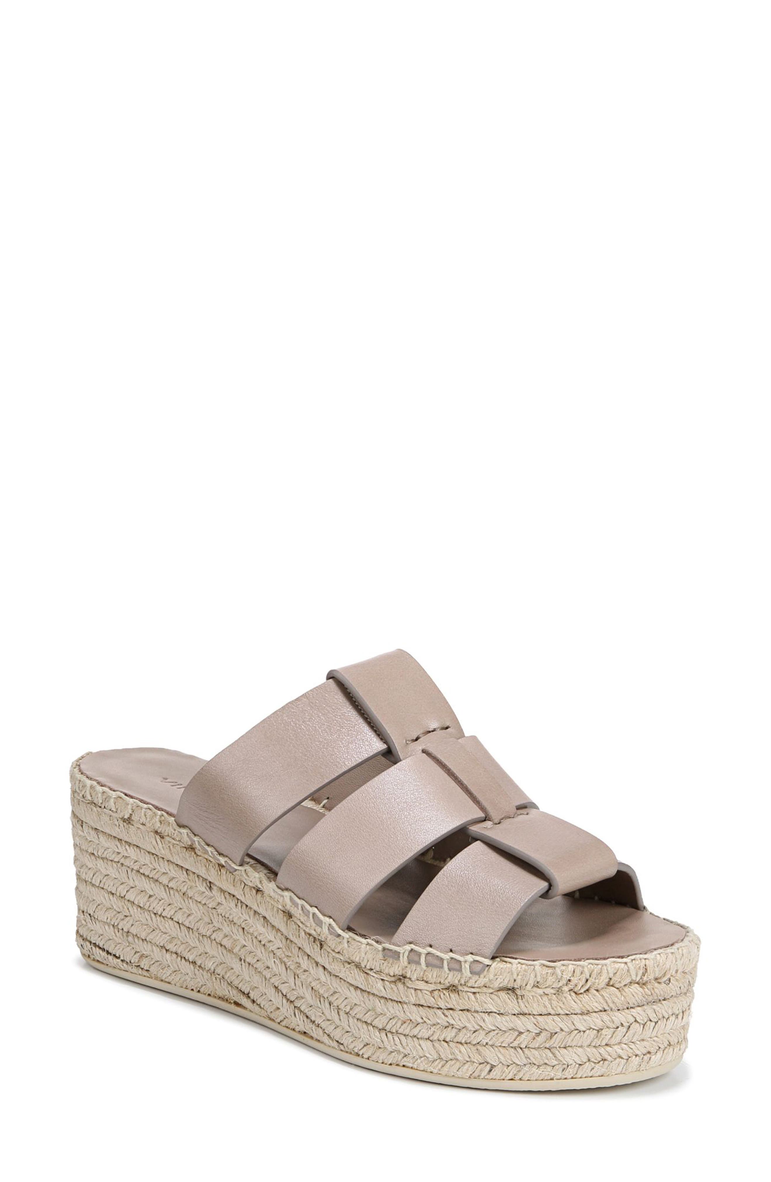 Sabella Espadrille Platform Wedge Sandal, Main, color, DARK BRAN