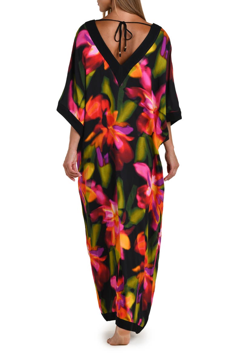 Floressence Cover-Up Caftan, Alternate, color, BLACK MULTI