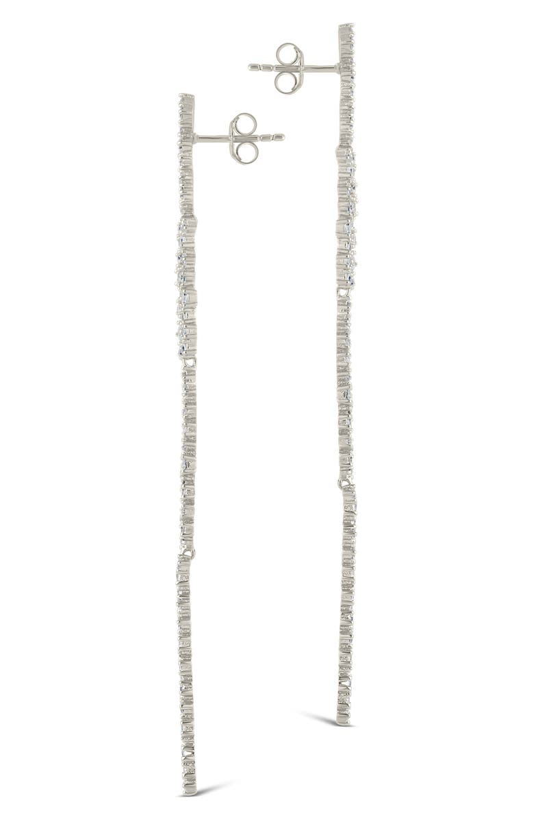 Sterling Forever Audrina Cubic Zirconia Linear Drop Earrings, Alternate, color,
