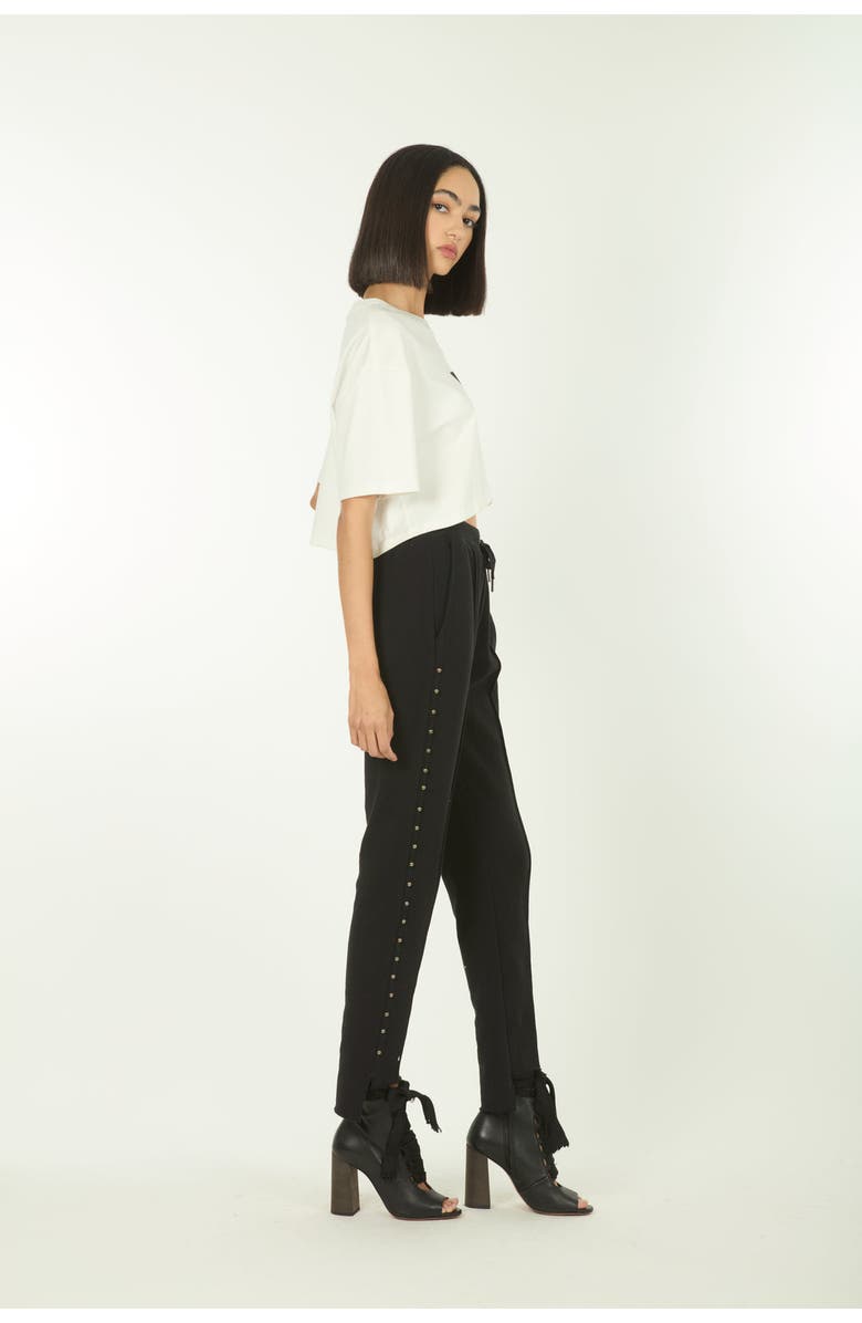 SECRET MISSION Sadye Sweatpants with Studs, Alternate, color, Black