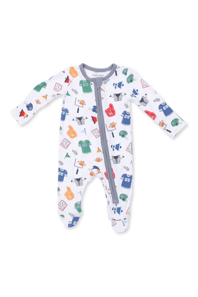 Kids' Game Day Two-Way Zip Footie, Main, color, WHITE