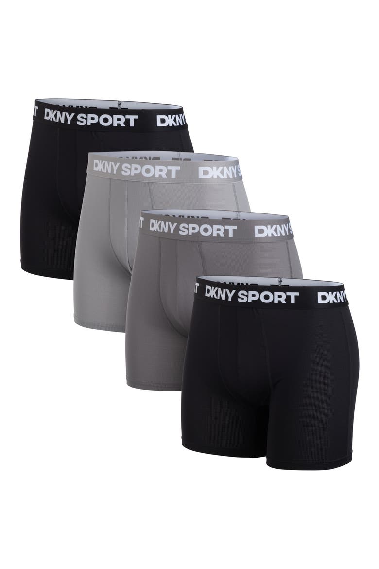 Ultralight Mesh Pack of 4 Boxer Briefs, Main, color, BLACK/CHAR/LT GREY/BLACK