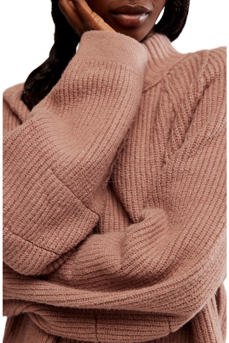 Sunbeam Oversize Turtleneck Sweater, Alternate, color, ANTLER