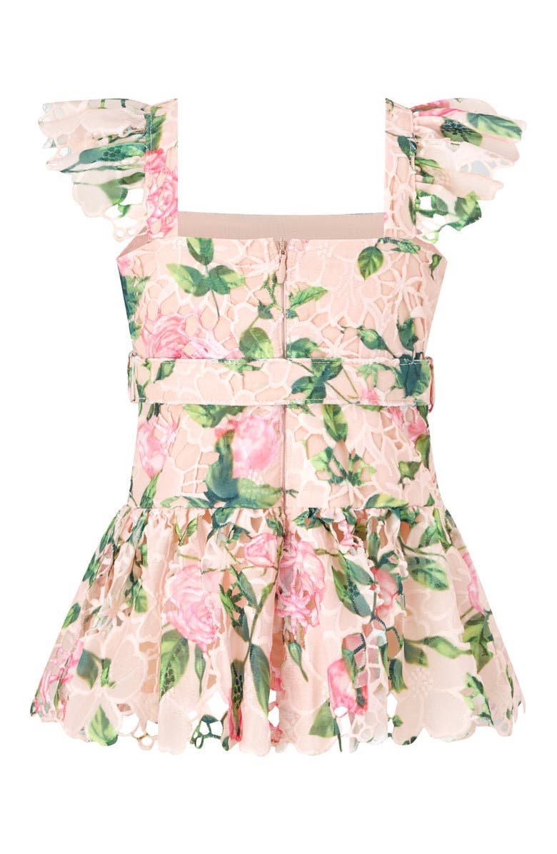 Marlo Kids Leonora Embroidered Mini Dress, Alternate, color, Floral