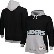 Mitchell & Ness Men's Mitchell & Ness Black/Silver Las Vegas Raiders Big & Tall Big Face Pullover Hoodie