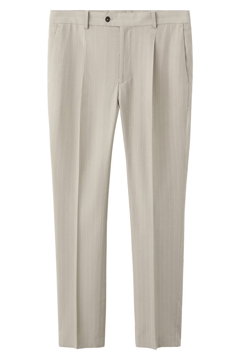 Slim Fit Pinstripe Pants, Main, color, MEDIUM BROWN