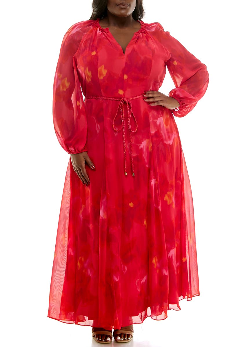 Taylor Dresses Long Sleeve Maxi Dress, Main, color, 
