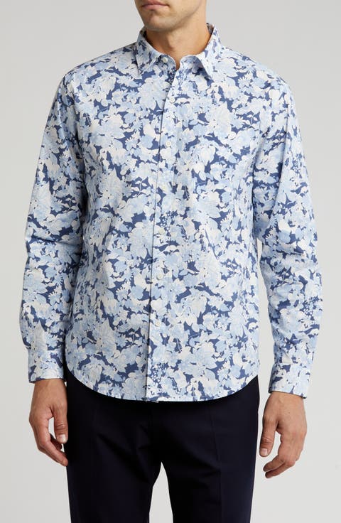 Living Garden Long Sleeve Button-Up Shirt
