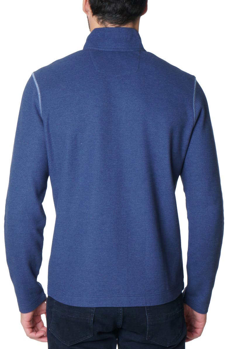 Robert Graham Aksoy Stand Collar Zip-Up Sweatshirt, Alternate, color, Navy