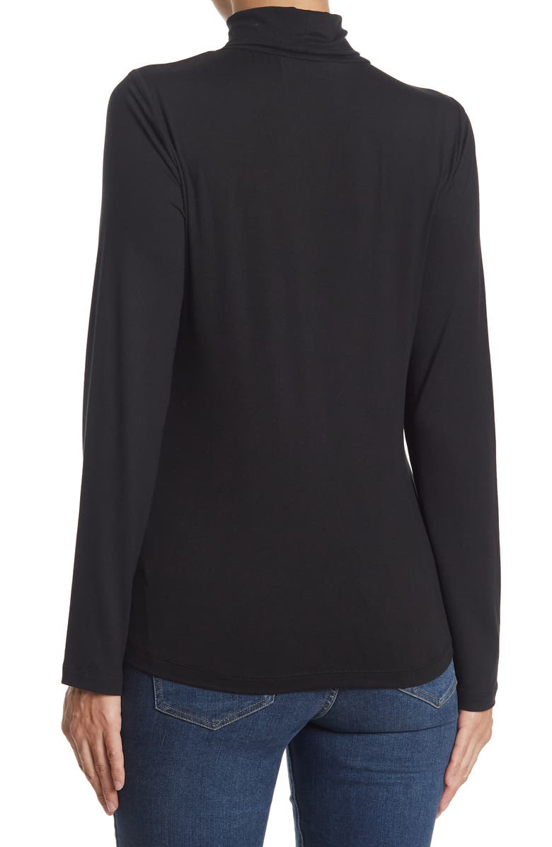 BY DESIGN Turtleneck Long Sleeve Jersey Top, Alternate, color, 