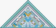 Jessie Zhao New York Double Sided Wool Silk Triangle Scarf Of Shapes Reconstruction
