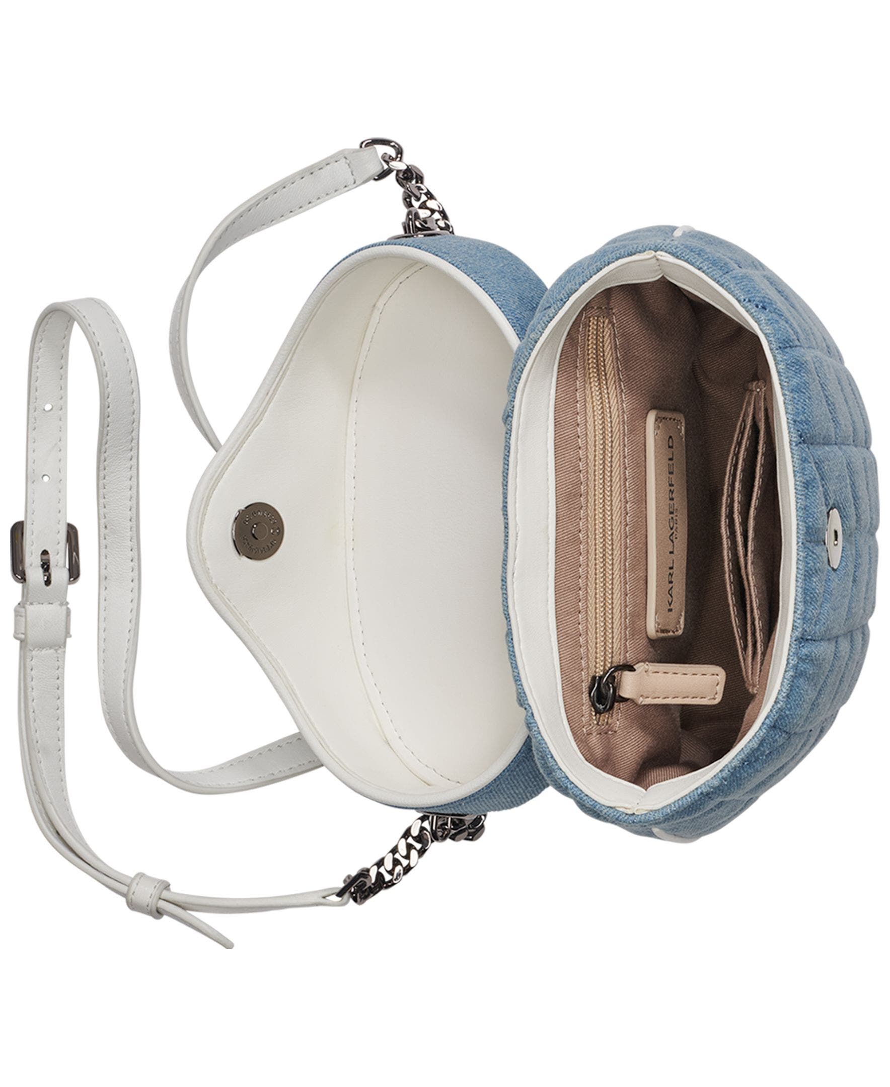 KARL LAGERFELD PARIS Lafayette Denim Bucket Crossbody, Alternate, color, Light Denim