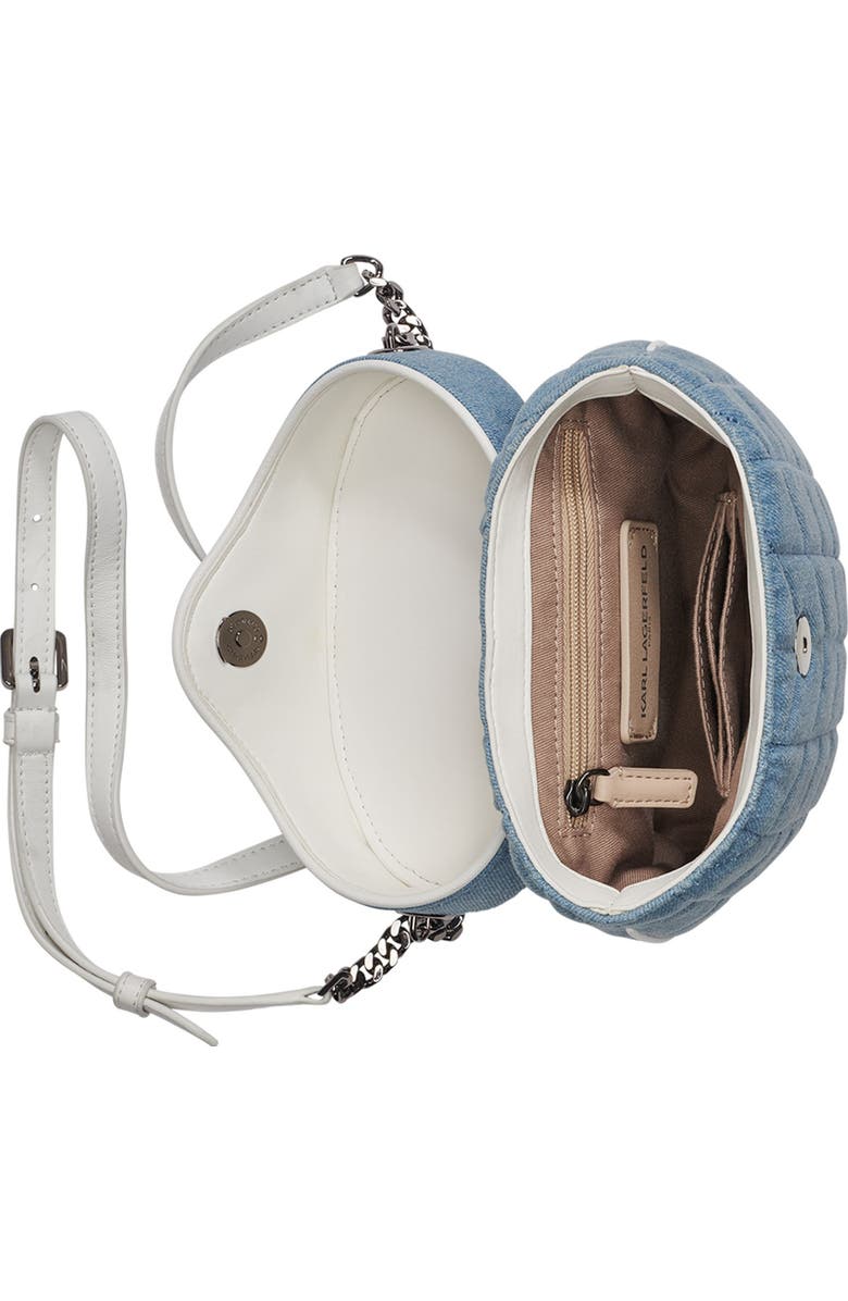 KARL LAGERFELD PARIS Lafayette Denim Bucket Crossbody, Alternate, color, Light Denim