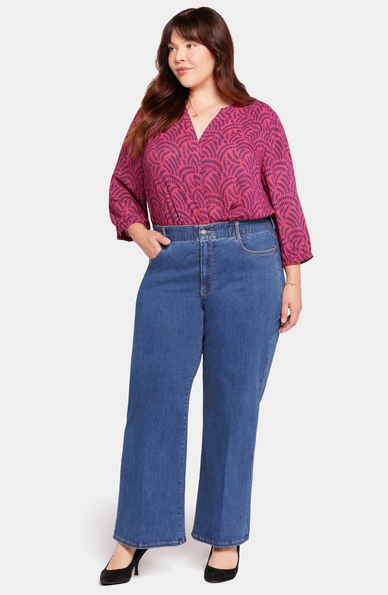 NYDJ Waist Match Major Wide Leg Jeans, Alternate, color, Waterfall