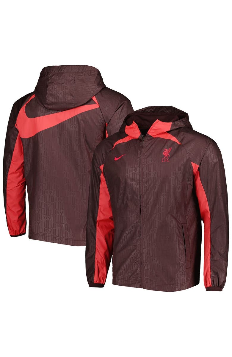 Nike Men's Nike Maroon Liverpool AWF Raglan Full-Zip Jacket, Alternate, color, 