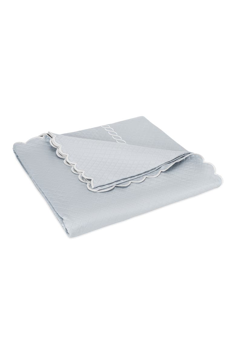 Classic Chain Scallop Matelassé Coverlet, Main, color, POOL/ BONE