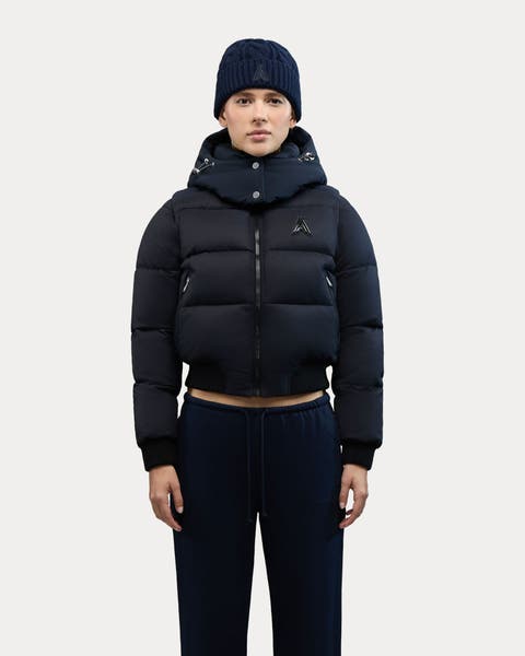 Pariset Cropped Puffer Bomber with Detachable Sleeves