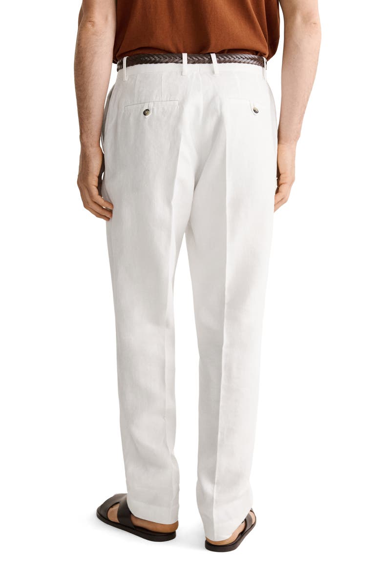 Linen Regular Fit Pants, Alternate, color, OFF WHITE